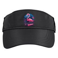 Tropical Vibes Flamingo Retro Palm Tree Adult Drive Performance Visor