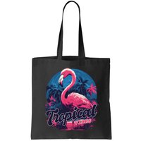 Tropical Vibes Flamingo Retro Palm Tree Bag