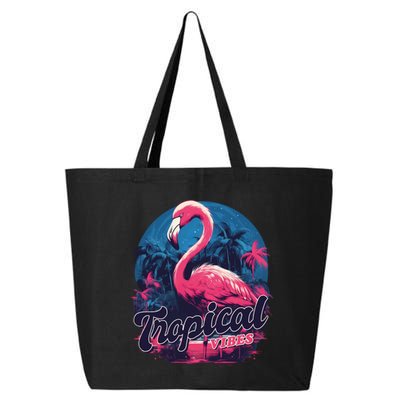 Tropical Vibes Flamingo Retro Palm Tree 25L Jumbo Tote