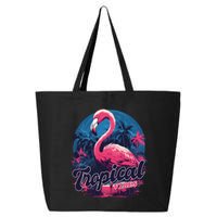 Tropical Vibes Flamingo Retro Palm Tree 25L Jumbo Tote
