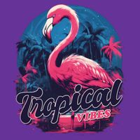 Tropical Vibes Flamingo Retro Palm Tree Trucker Hat