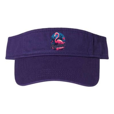 Tropical Vibes Flamingo Retro Palm Tree Visor