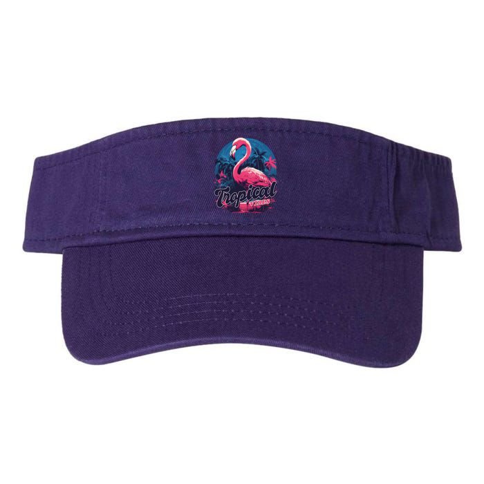 Tropical Vibes Flamingo Retro Palm Tree Visor
