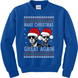 Trump Vance Funny Make Christmas Great Again Ugly Great Gift Kids Sweatshirt