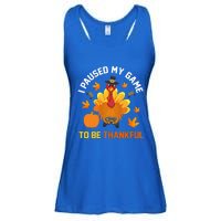 Thanksgiving Video Games Gaming Paused My Game Be Thankful Funny Gift Ladies Essential Flowy Tank