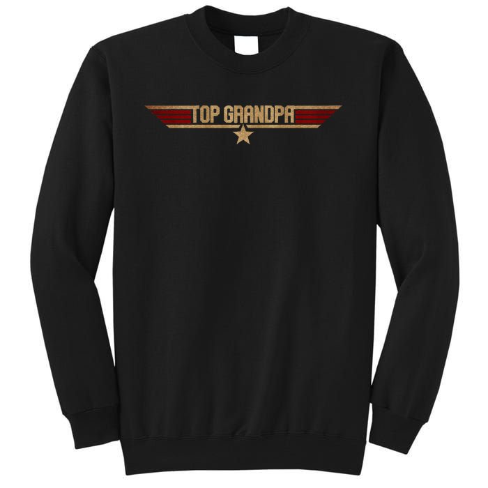 Top Vintage Grandpa Retro 80s FatherS Day Gift For Grandpa Tall Sweatshirt