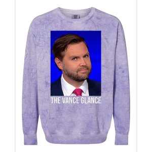 The Vance Glance Funny Jd Vance Colorblast Crewneck Sweatshirt