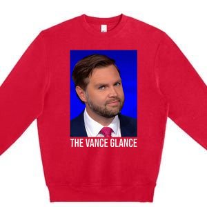 The Vance Glance Funny Jd Vance Premium Crewneck Sweatshirt