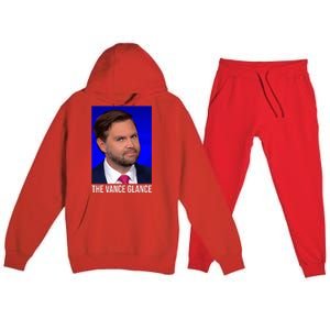 The Vance Glance Funny Jd Vance Premium Hooded Sweatsuit Set