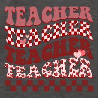 Teacher Valentine Groovy Cute Vector Backpack