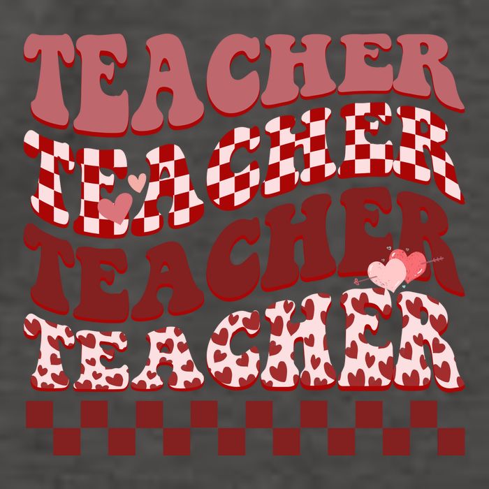 Teacher Valentine Groovy Cute Vector Backpack