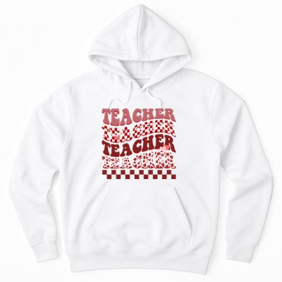 Teacher Valentine Groovy Cute Hoodie