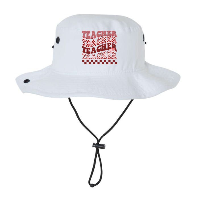 Teacher Valentine Groovy Cute Legacy Cool Fit Booney Bucket Hat