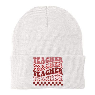 Teacher Valentine Groovy Cute Knit Cap Winter Beanie