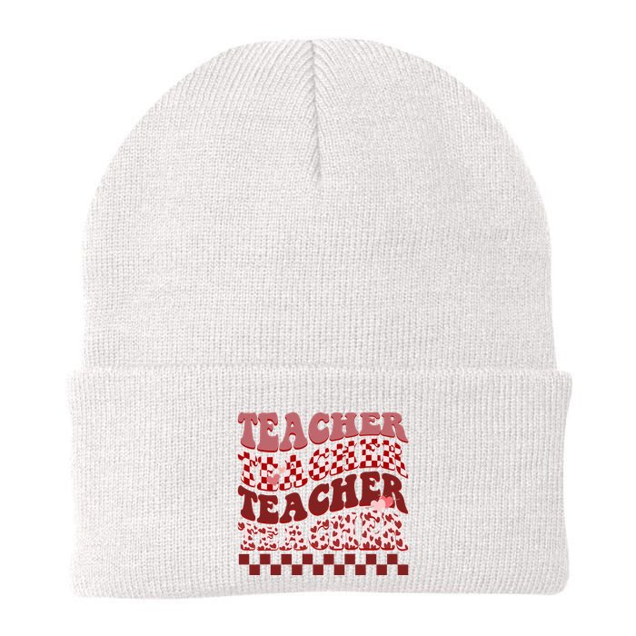 Teacher Valentine Groovy Cute Beanie