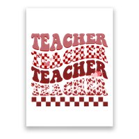 Teacher Valentine Groovy Cute Poster