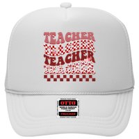 Teacher Valentine Groovy Cute Trucker Hat