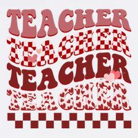 Teacher Valentine Groovy Cute Trucker Hat