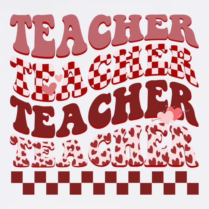 Teacher Valentine Groovy Cute Trucker Hat