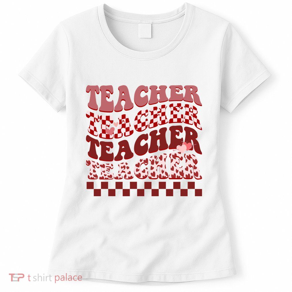 Teacher Valentine Groovy Cute Women's T-Shirt