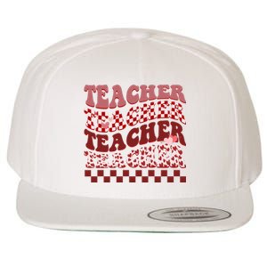 Teacher Valentine Groovy Cute Wool Snapback Cap