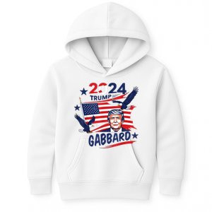 Trump Vance Gabbard 2024 Pro Trump 24 Conservative Election Kids Hoodie