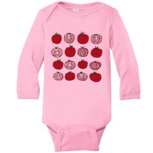 Tomato Vegetable Gardener Baby Long Sleeve Bodysuit