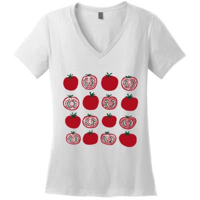 Tomato Vegetable Gardener Women's V-Neck T-Shirt