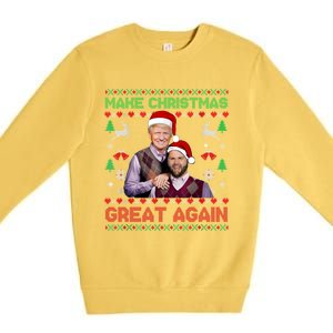 Trump Vance Gift Brothers Make Christmas Great Again Santa Gift Premium Crewneck Sweatshirt