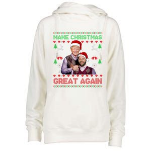 Trump Vance Gift Brothers Make Christmas Great Again Santa Gift Womens Funnel Neck Pullover Hood