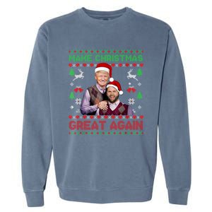 Trump Vance Gift Brothers Make Christmas Great Again Santa Gift Garment-Dyed Sweatshirt