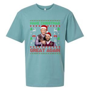 Trump Vance Gift Brothers Make Christmas Great Again Santa Gift Sueded Cloud Jersey T-Shirt