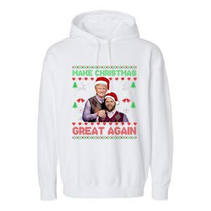 Trump Vance Gift Brothers Make Christmas Great Again Santa Gift Garment-Dyed Fleece Hoodie