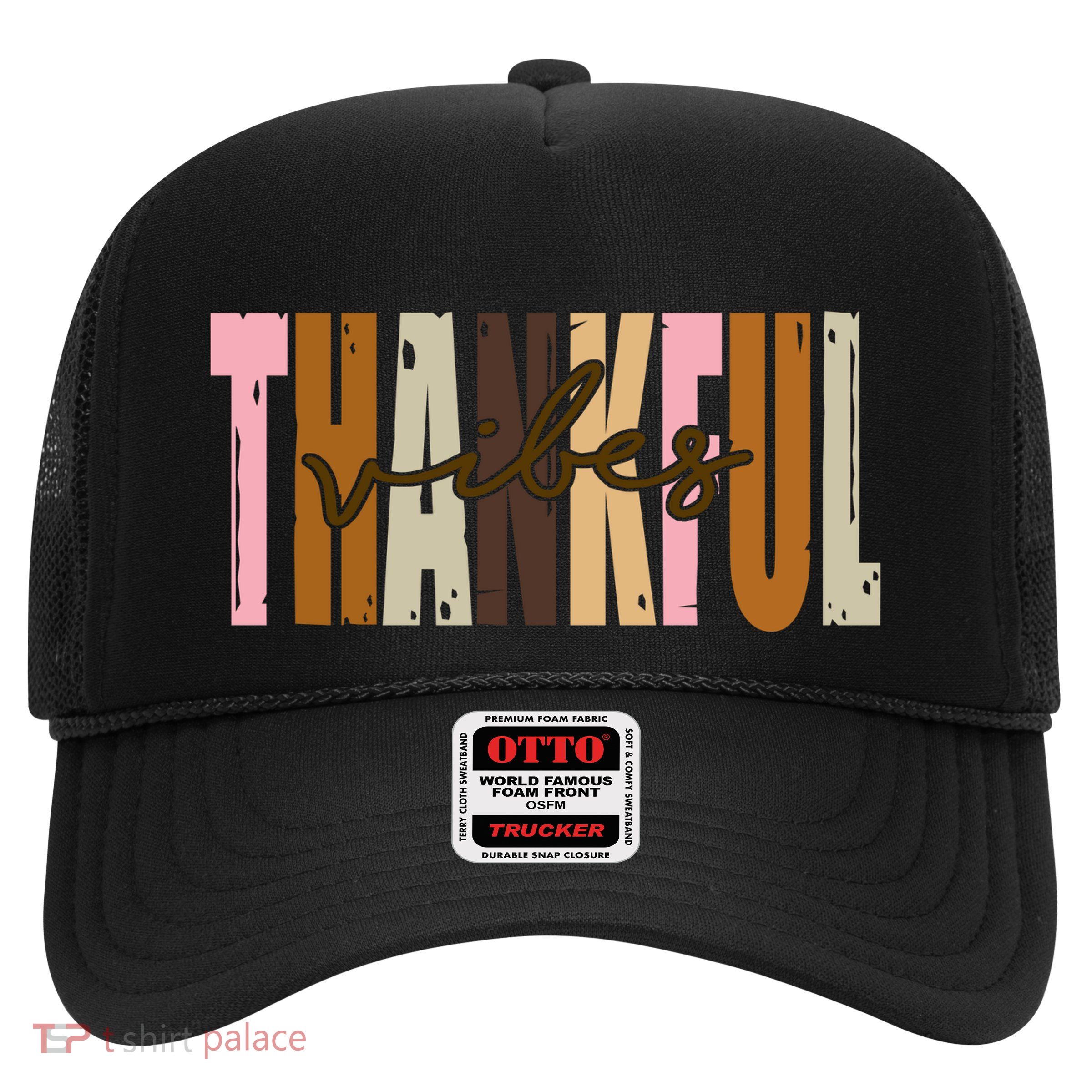 Thankful Vibes Holiday Cute Trucker Hat