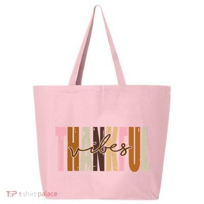 Thankful Vibes Holiday Cute 25L Jumbo Tote