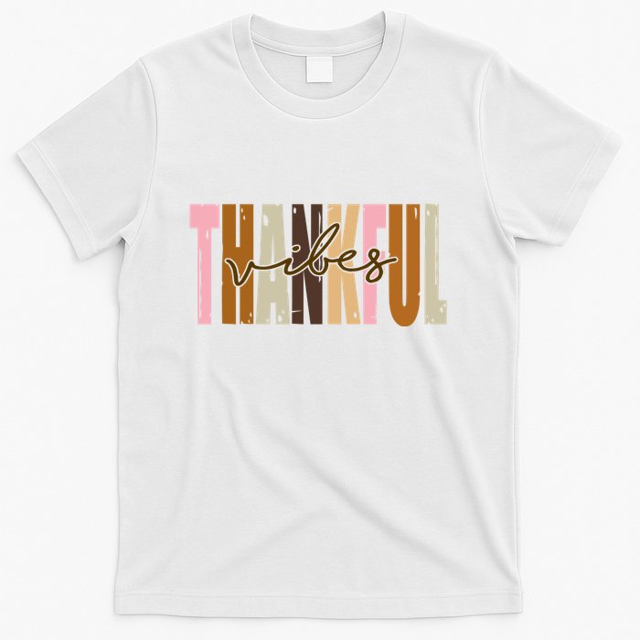 Thankful Vibes Holiday Cute T-Shirt