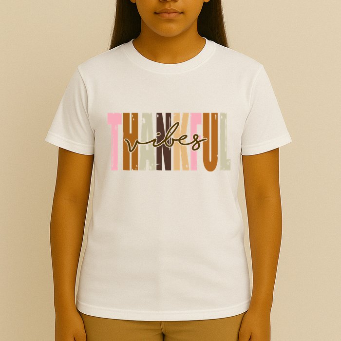 Thankful Vibes Holiday Cute T-Shirt