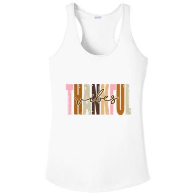 Thankful Vibes Holiday Cute Ladies PosiCharge Competitor Racerback Tank