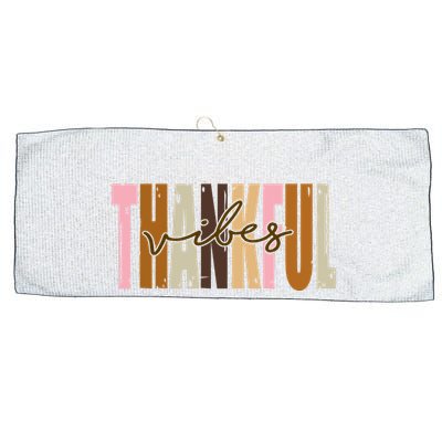 Thankful Vibes Holiday Cute Large Microfiber Waffle Golf Towel