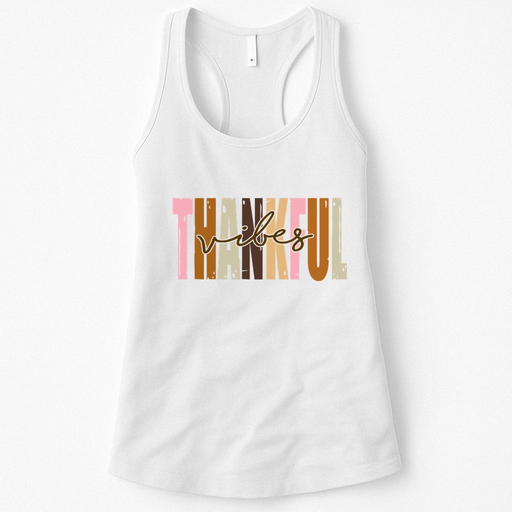 Thankful Vibes Holiday Cute Womens Tank Top