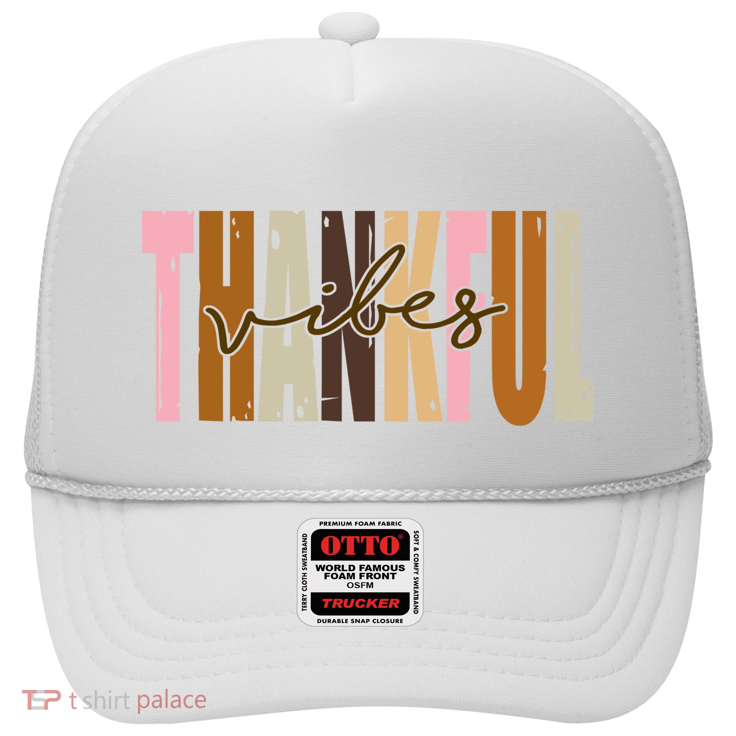 Thankful Vibes Holiday Cute Trucker Hat