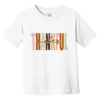 Thankful Vibes Holiday Cute Toddler T-Shirt