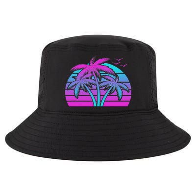 Tropical Vaporwave Hawaiian Palm Tree Hawaii Beach Edm  Cool Comfort Performance Bucket Hat