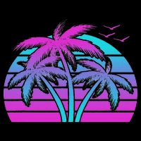 Tropical Vaporwave Hawaiian Palm Tree Hawaii Beach Edm  City Backpack