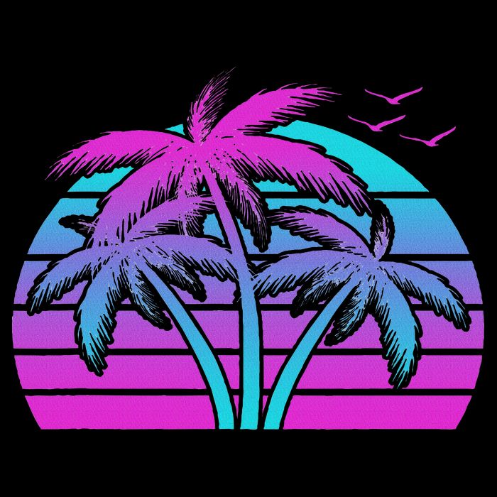 Tropical Vaporwave Hawaiian Palm Tree Hawaii Beach Edm  City Backpack