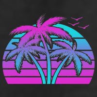 Tropical Vaporwave Hawaiian Palm Tree Hawaii Beach Edm  Beanie