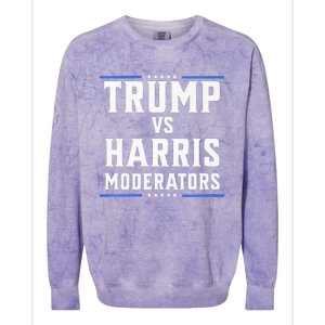 Trump Vs Harris Moderators 2024 Election Debate Premium Colorblast Crewneck Sweatshirt