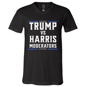 Trump Vs Harris Moderators 2024 Election Debate Premium V-Neck T-Shirt