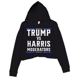 Trump Vs Harris Moderators 2024 Election Debate Premium Crop Fleece Hoodie