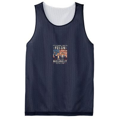 Trump Vance ItS Gonna Take A Felon And A Hillbilly To Fix Mesh Reversible Basketball Jersey Tank